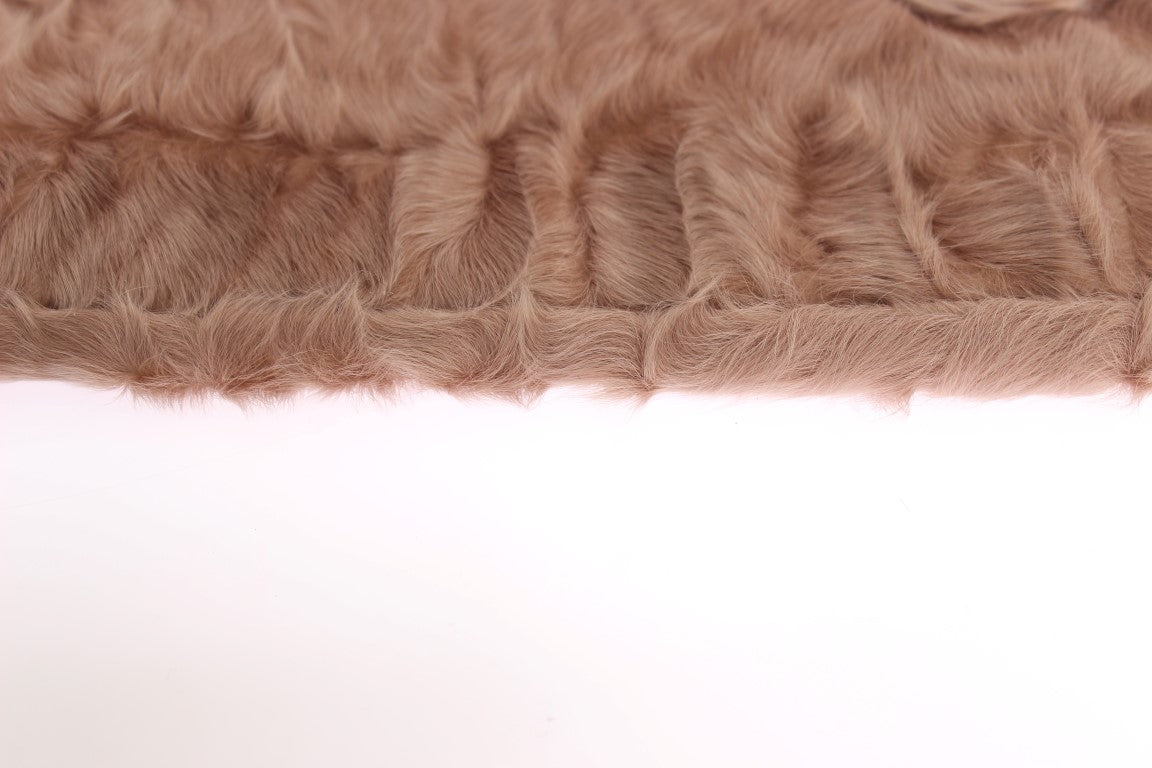 Guantes de codo de piel Xiangao de ante beige
