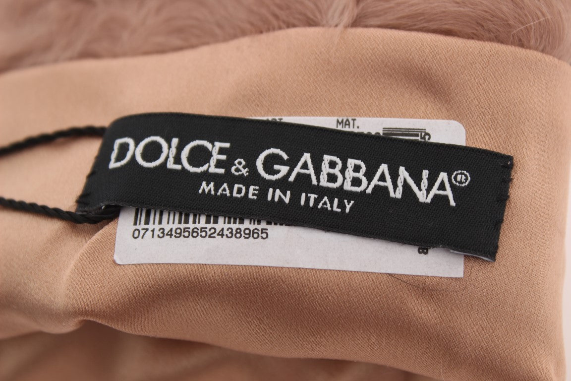 Guantes de codo de piel Xiangao de ante beige
