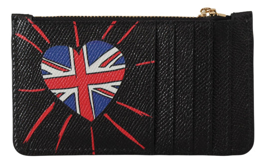 Monedero y tarjetero de piel negra #DGLovesLondon para mujer