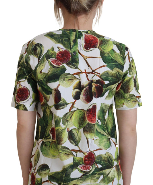 Chemisier ras du cou en coton et t-shirt fruité