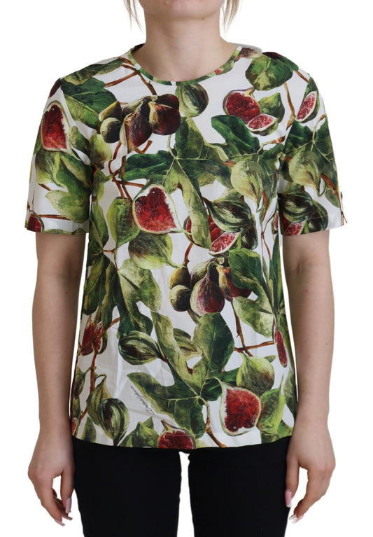 Chemisier ras du cou en coton et t-shirt fruité