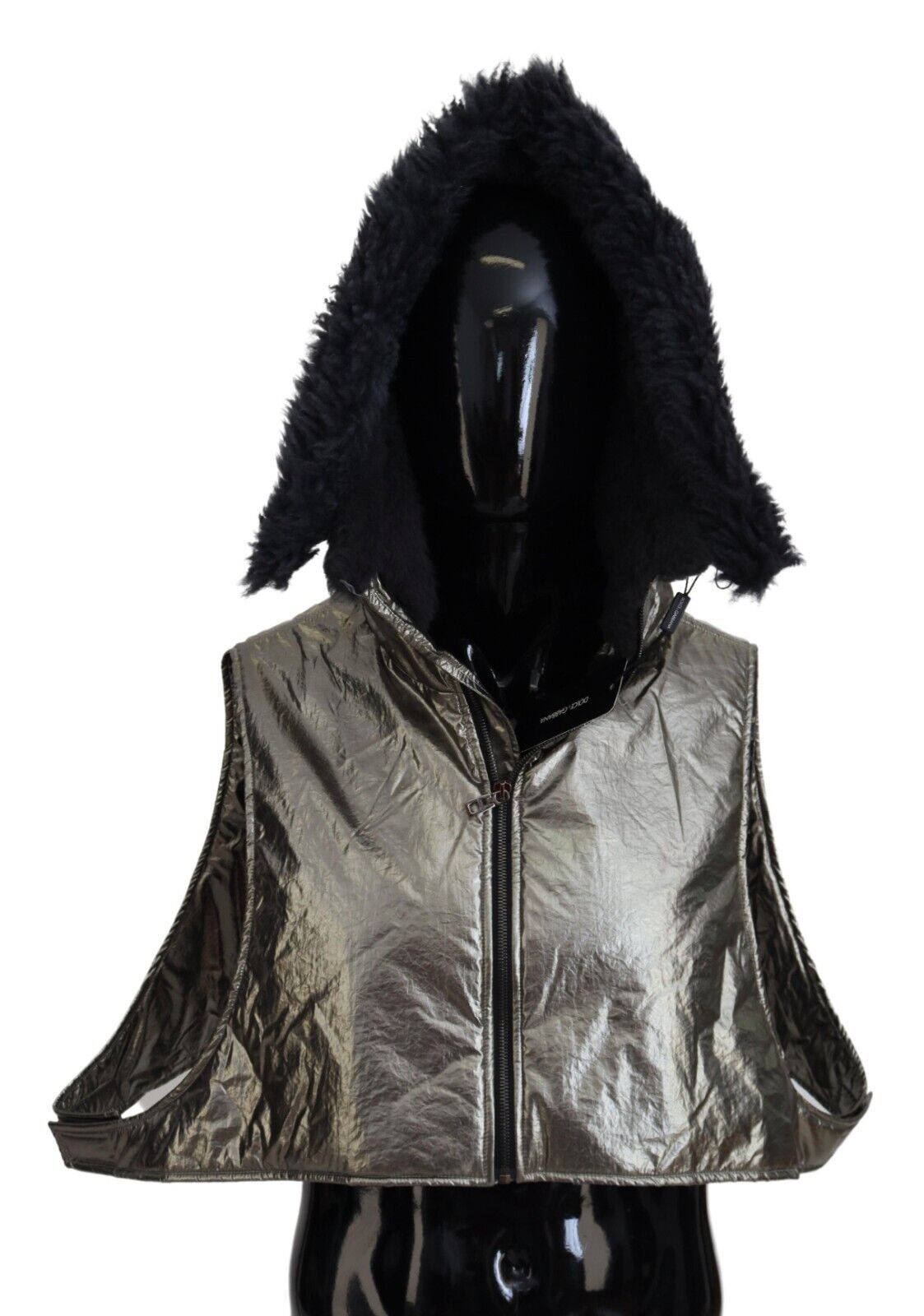 Sombrero de nailon Capello para hombre con envoltura completa de piel plateada