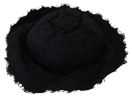 Chapeau d'ombrage à large bord en coton noir