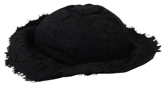 Chapeau d'ombrage à large bord en coton noir