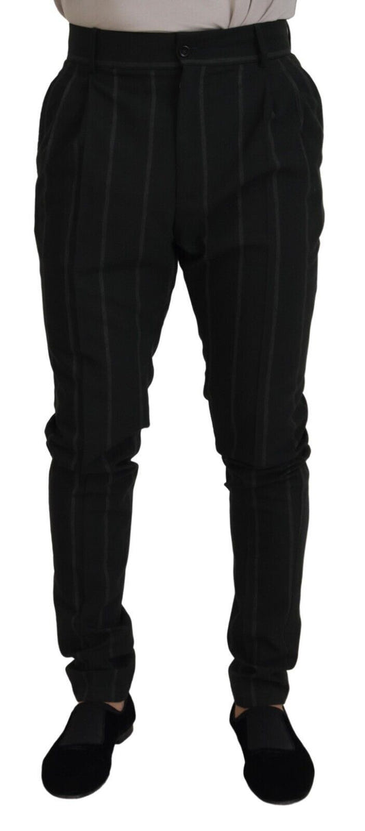 Pantalon en coton à rayures noires pour homme