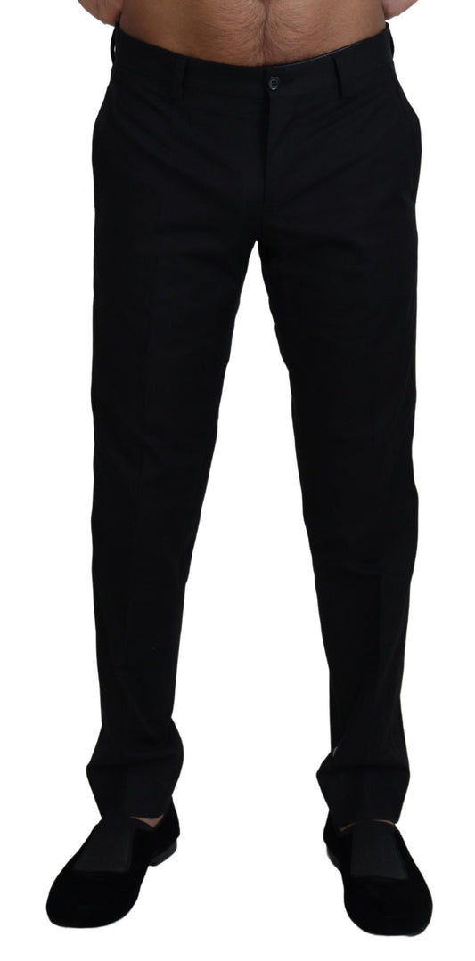 Pantalon chino noir en coton formel