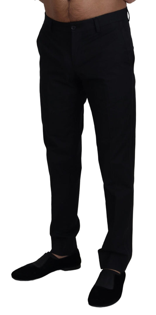 Pantalon chino noir en coton formel