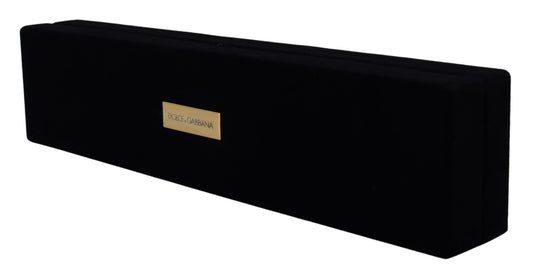 Caja de terciopelo negro para guardar pulseras y joyas con placa de logotipo