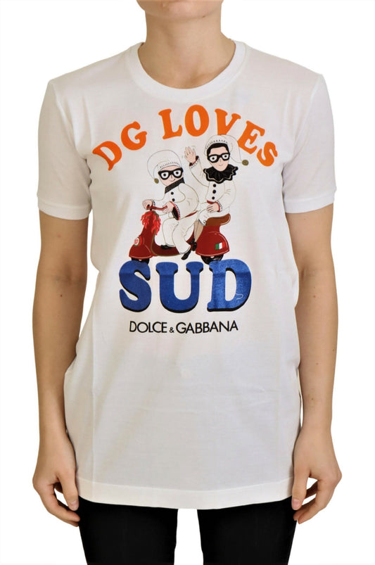 T-shirt en coton blanc DG Loves LDS
