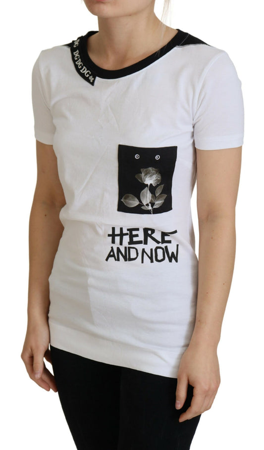 T-shirt en coton blanc T-shirt à col rond
