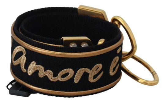 Correa de hombro para bolso de latón con estampado de logotipo en oro negro