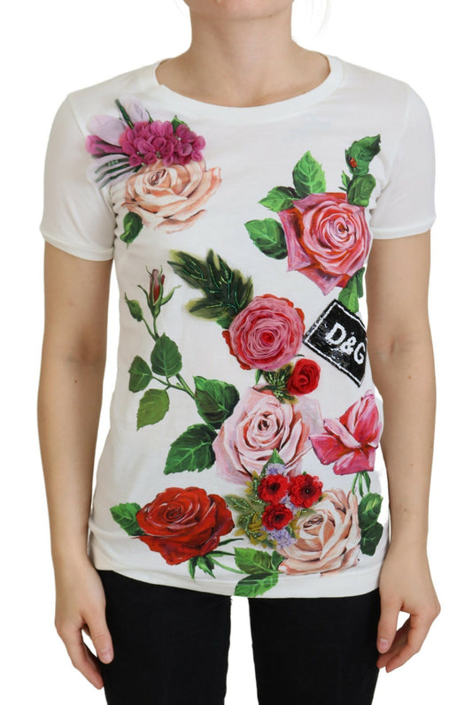 Haut à manches courtes imprimé White Rose DGLogo