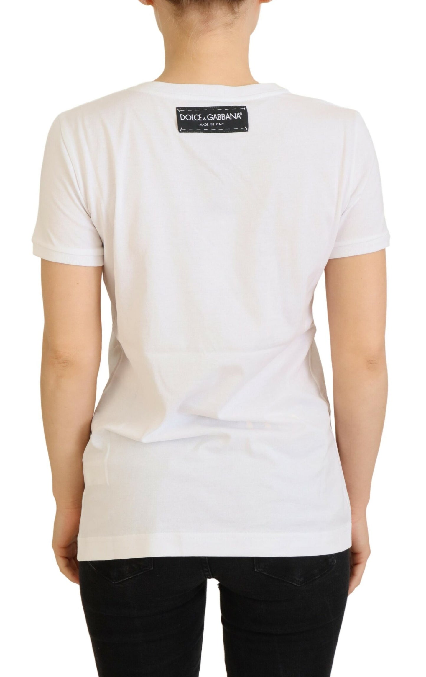 T-shirt blanc texturé à manches courtes