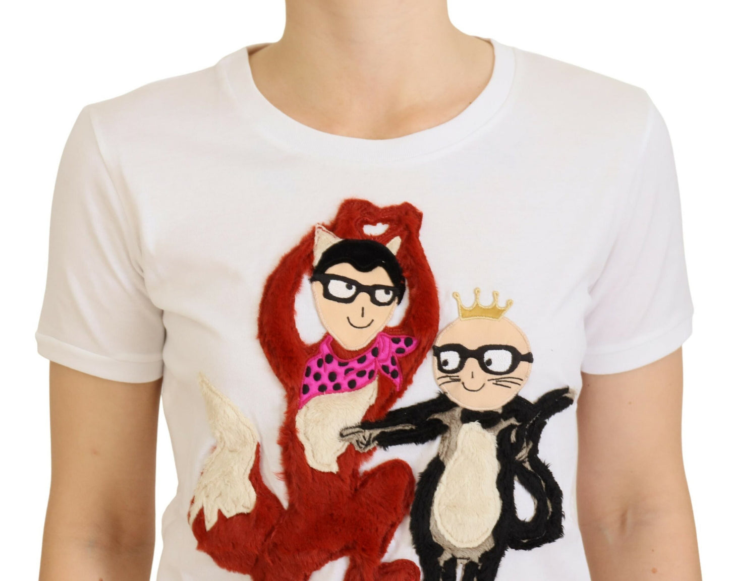 T-shirt blanc texturé à manches courtes