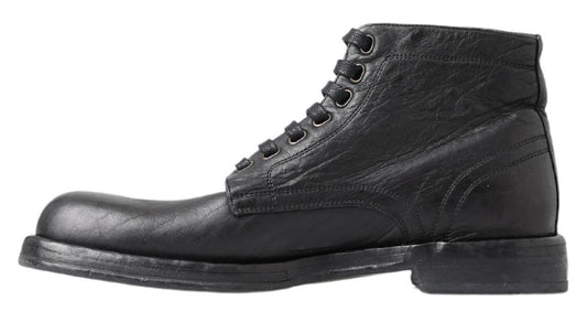 Botas Perugino de piel de caballo negro