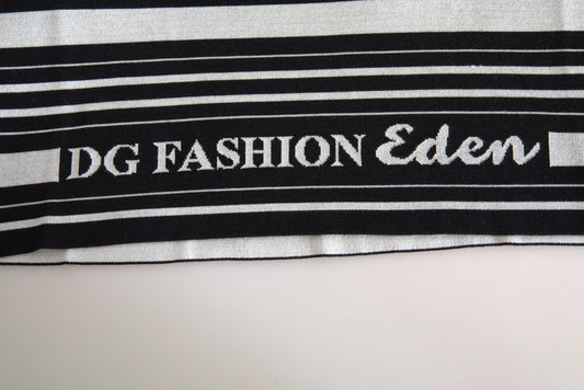 Camiseta de cuello redondo de algodón blanco DG Fashion