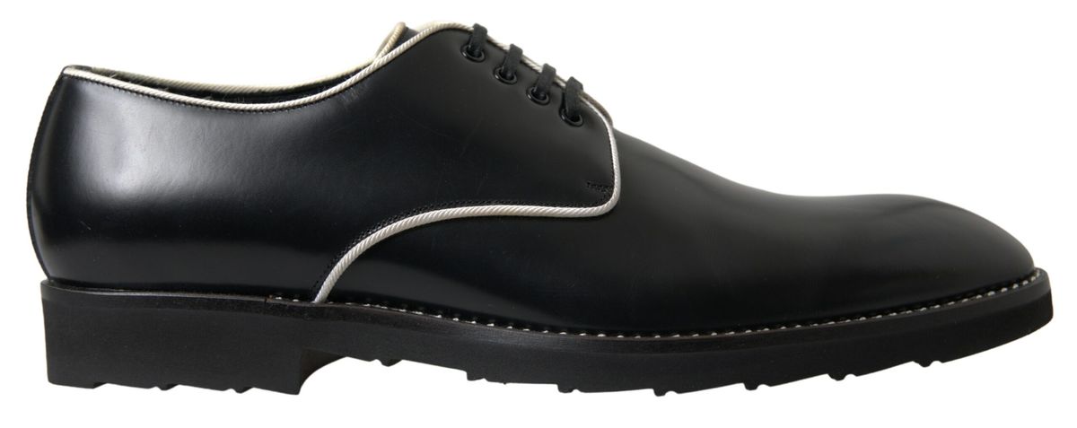 Chaussures habillées en cuir noir et blanc