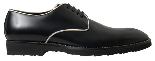 Chaussures habillées en cuir noir et blanc