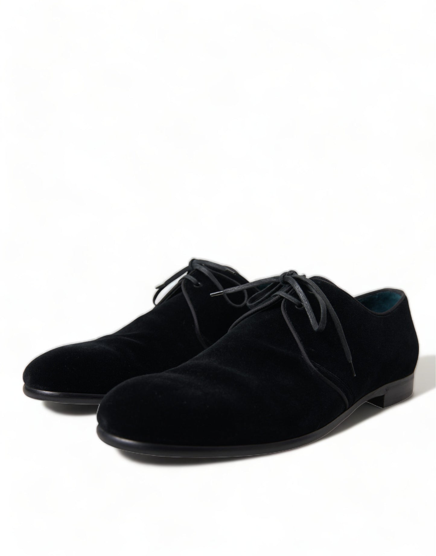Chaussures Derby habillées à lacets en velours noir