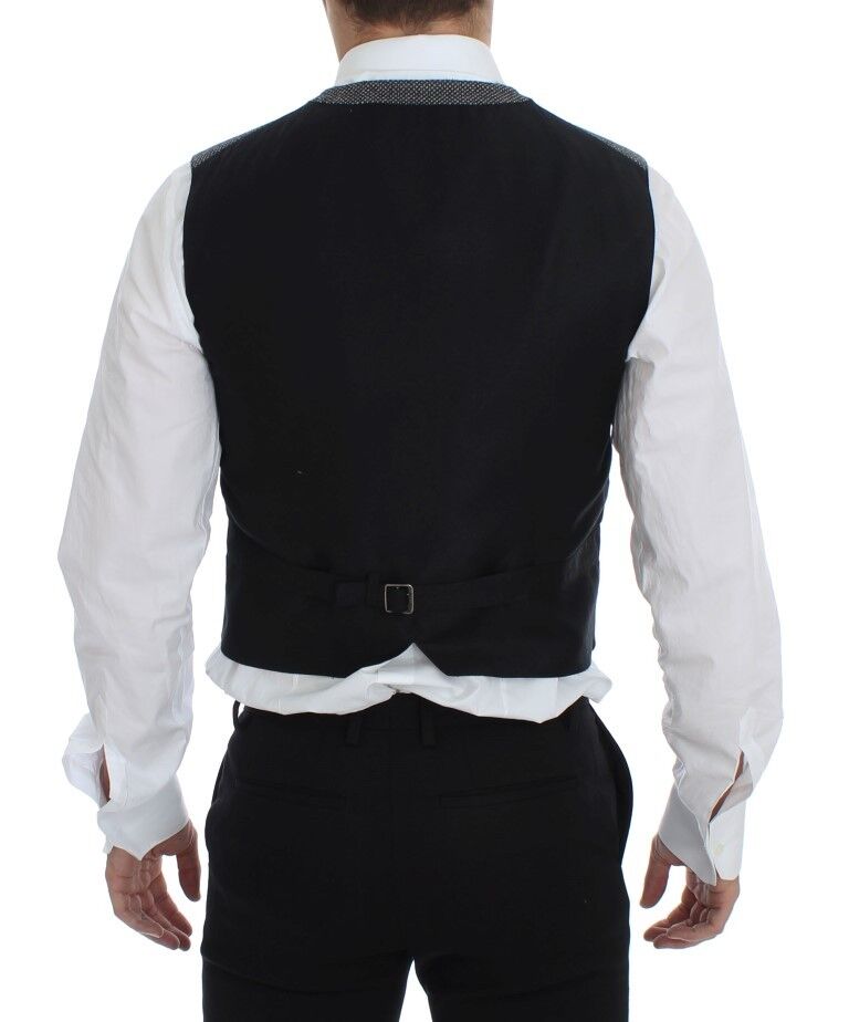 Chaleco gris con logo en mezcla de algodón Gilet Weste