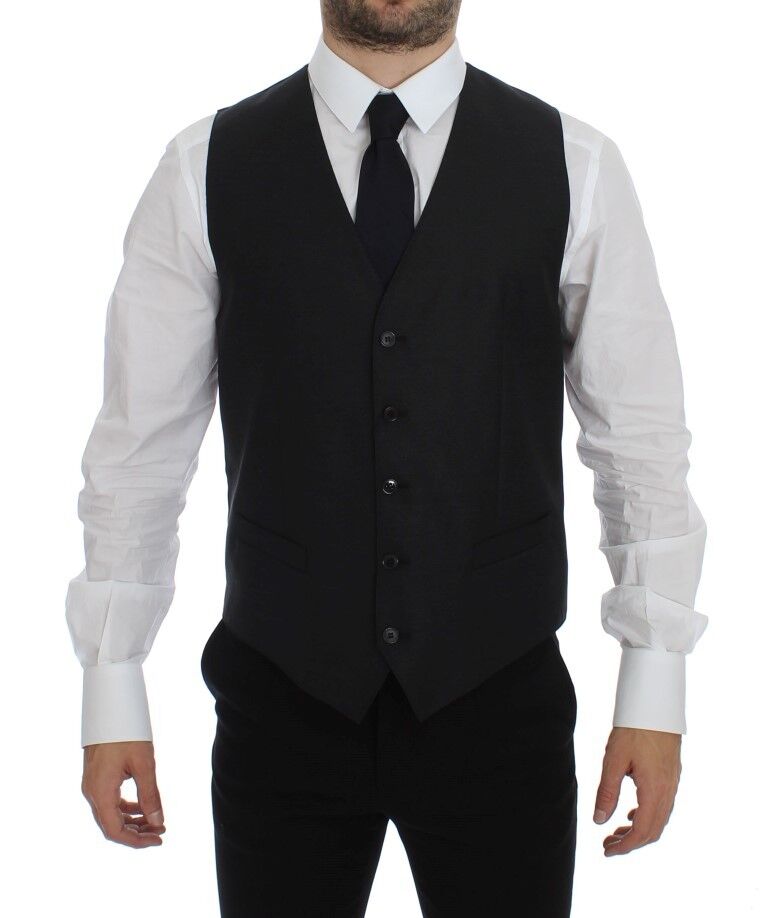 Gilet en laine et soie grise