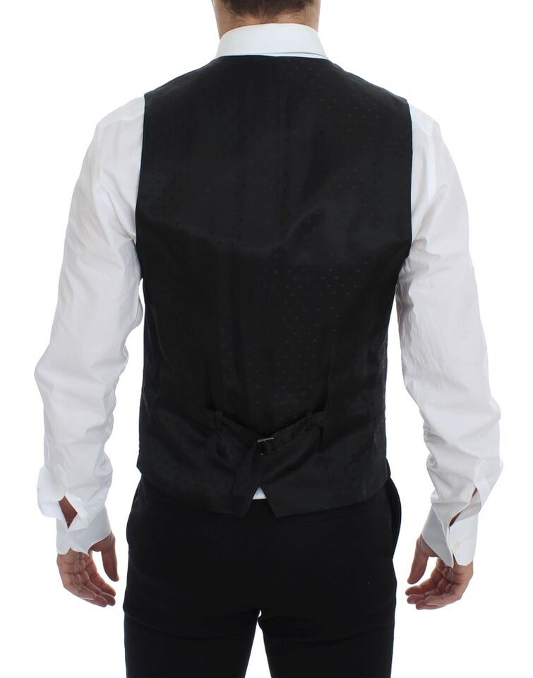 Chaleco formal de lana negra para vestir