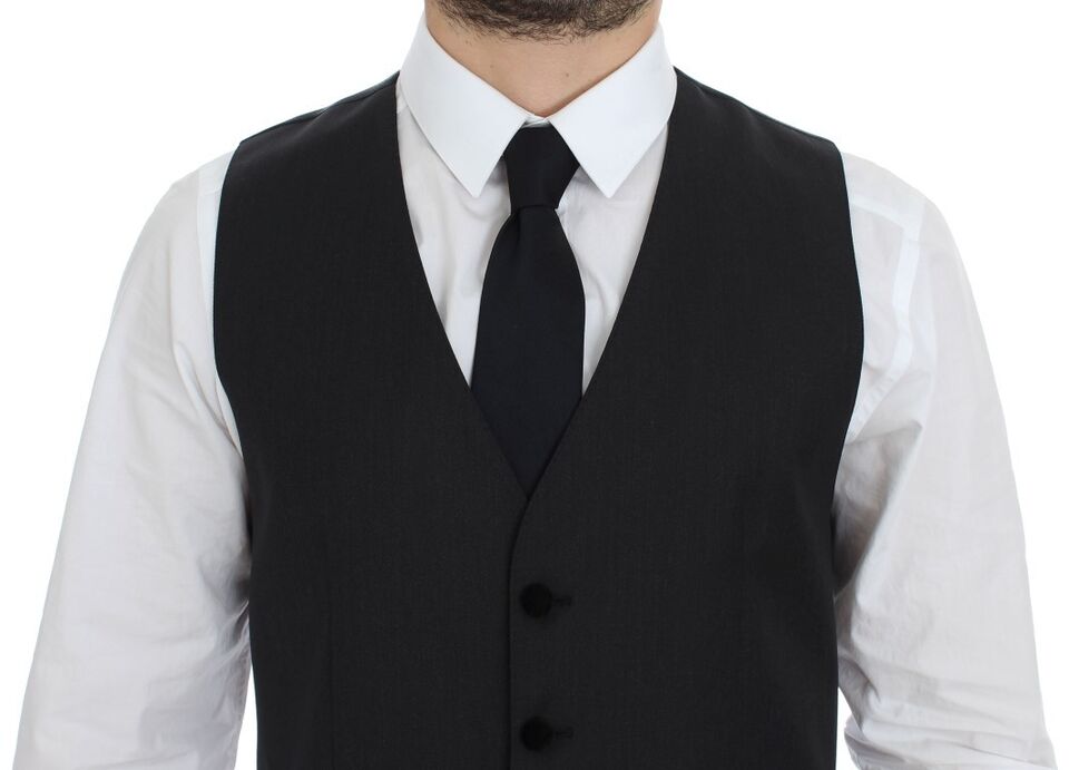 Chaleco formal de lana gris