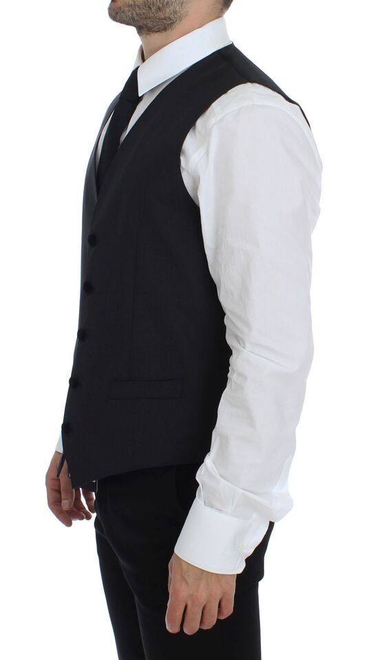 Chaleco formal de lana gris