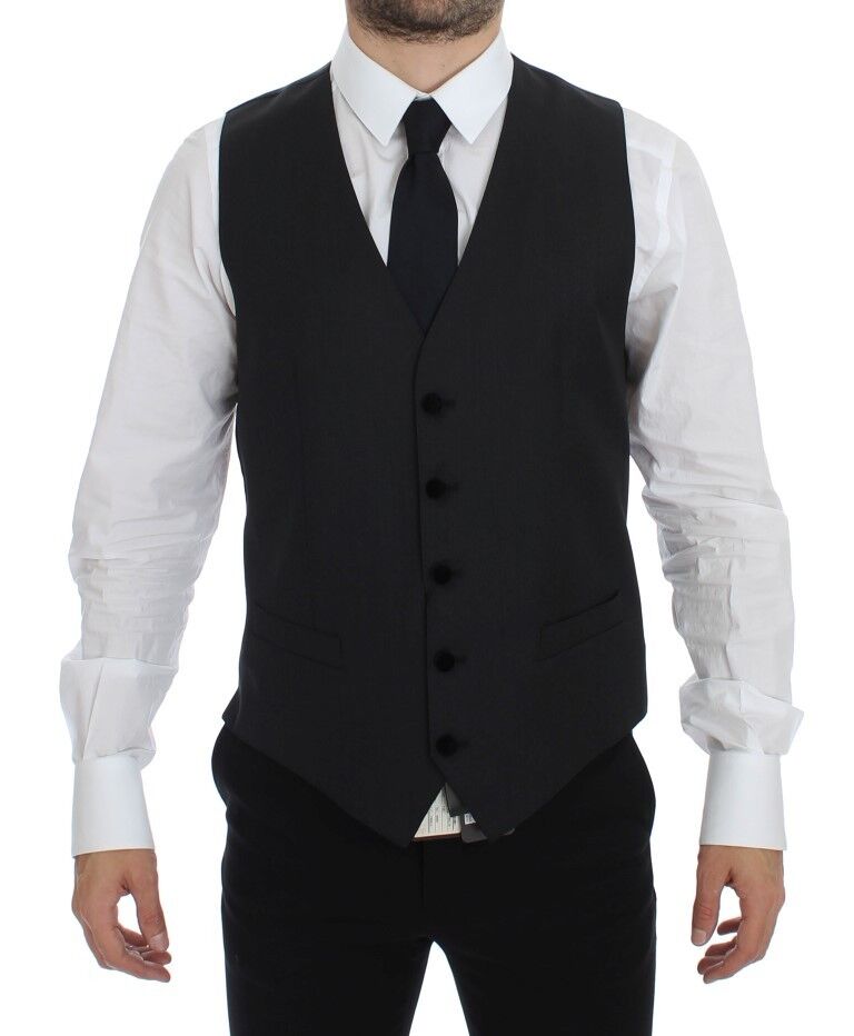 Chaleco formal de lana gris