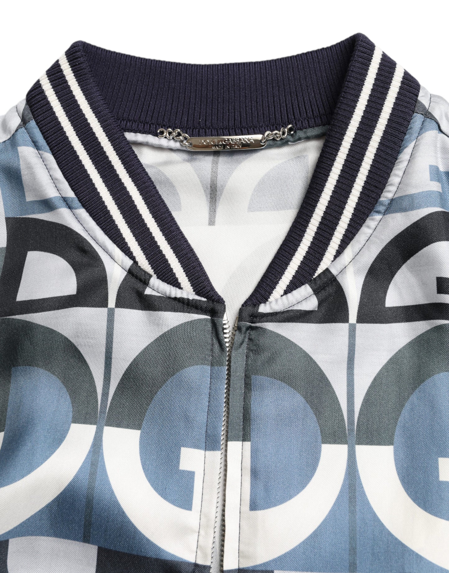 Blouson aviateur multicolore à imprimé logo