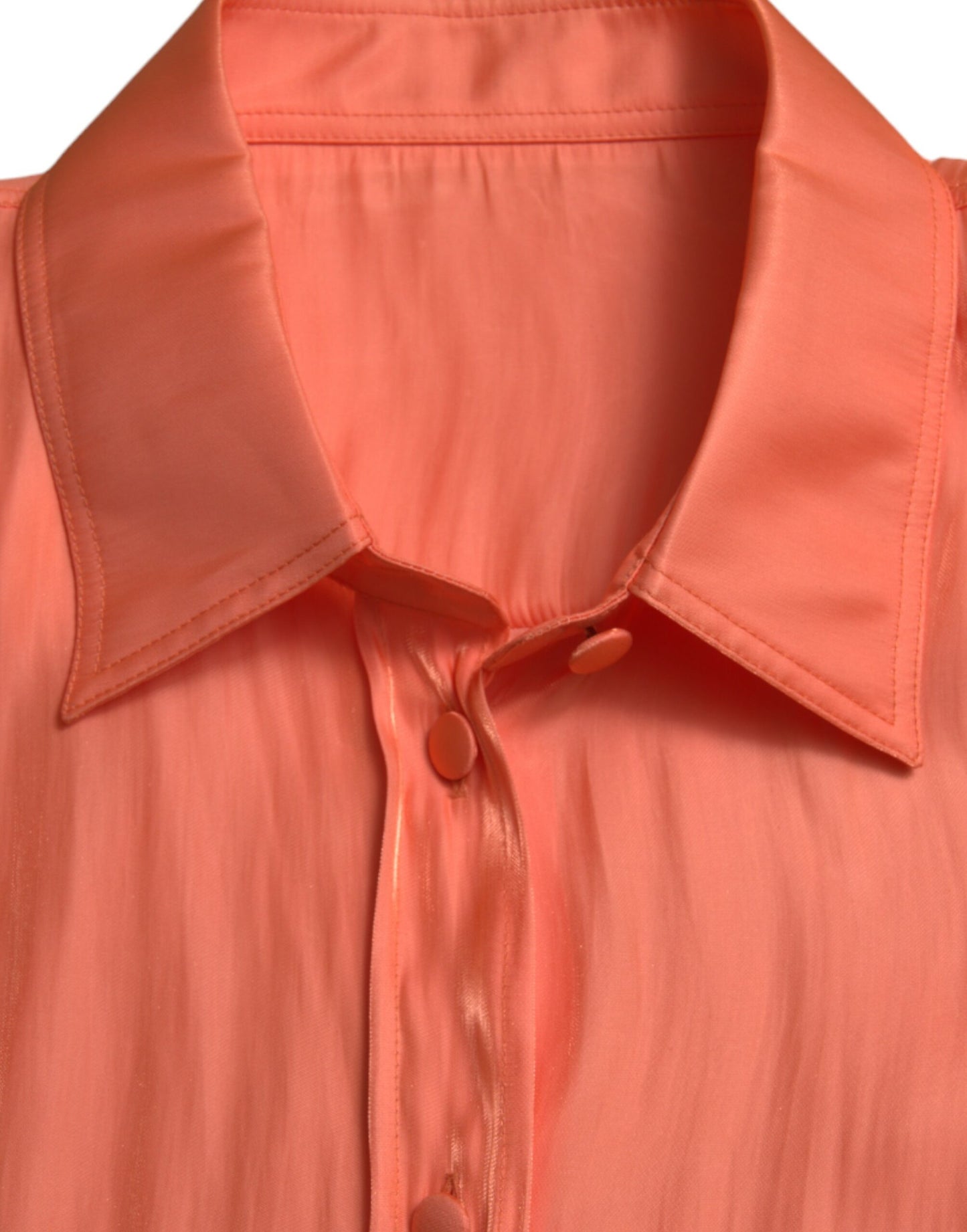 Blusa de manga larga con botones color melocotón