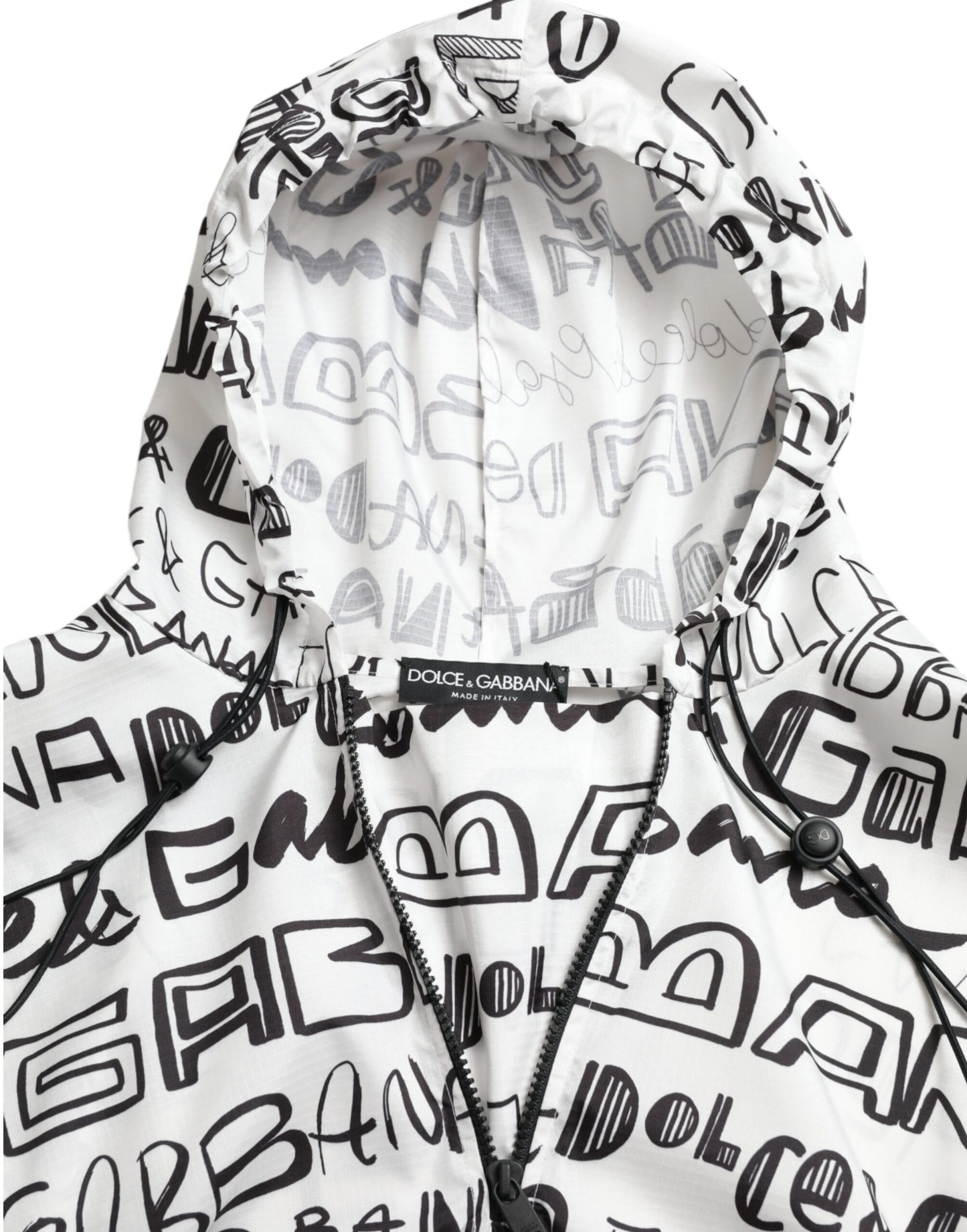 Camiseta tipo blusón con capucha y estampado de logotipo blanco