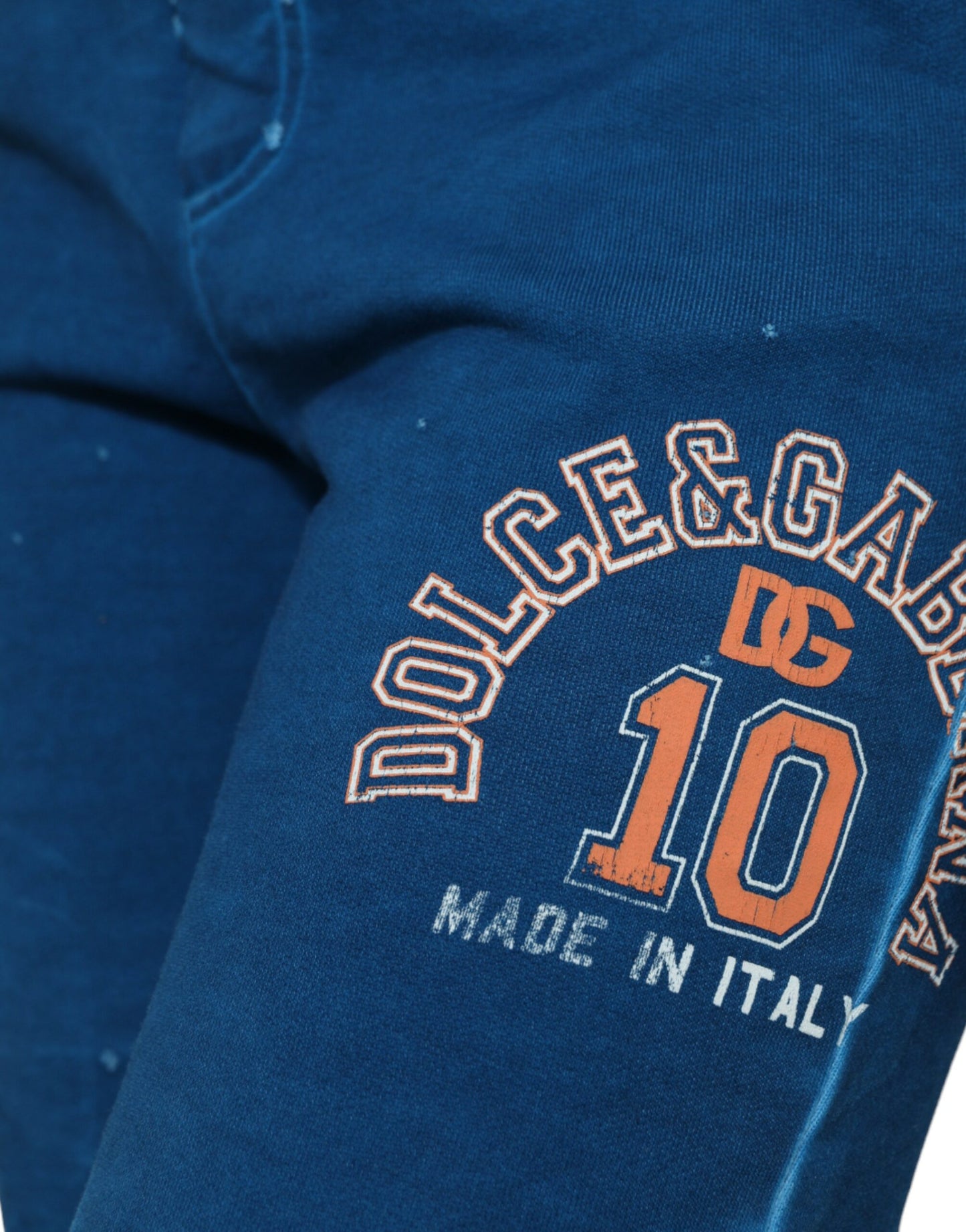 Pantalones deportivos de algodón con logotipo azul