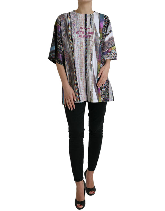 Camiseta con estampado multicolor "With Love Always"