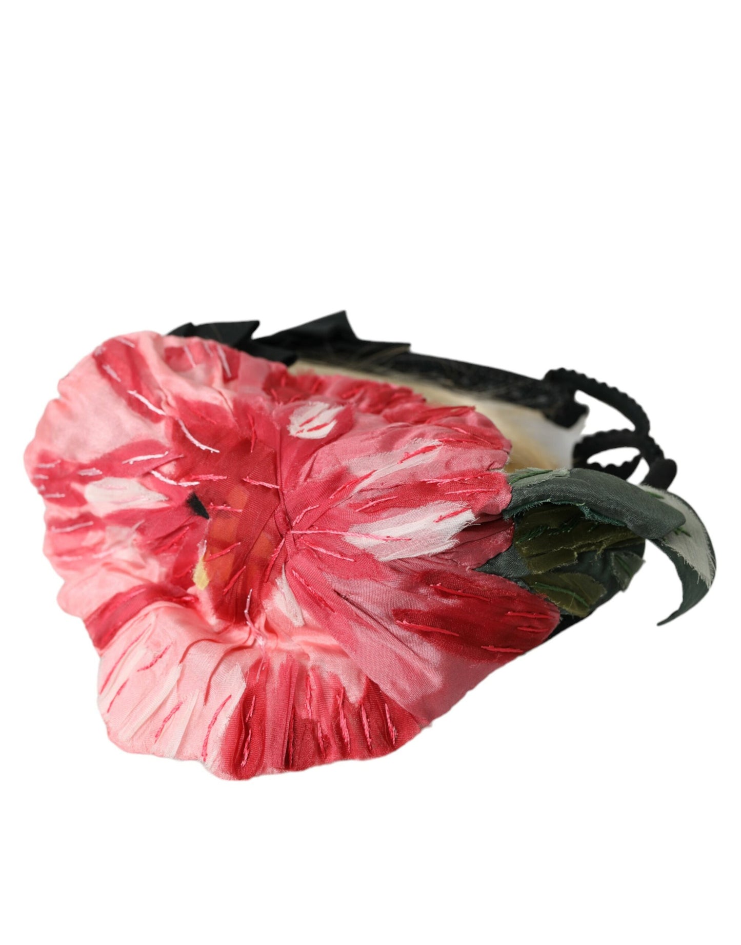 Diadema de parrucchiera de pelo blanco y viscosa negra