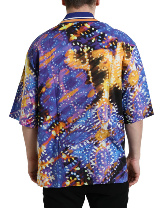 Chemise décontractée en coton à imprimé Luminarie multicolore