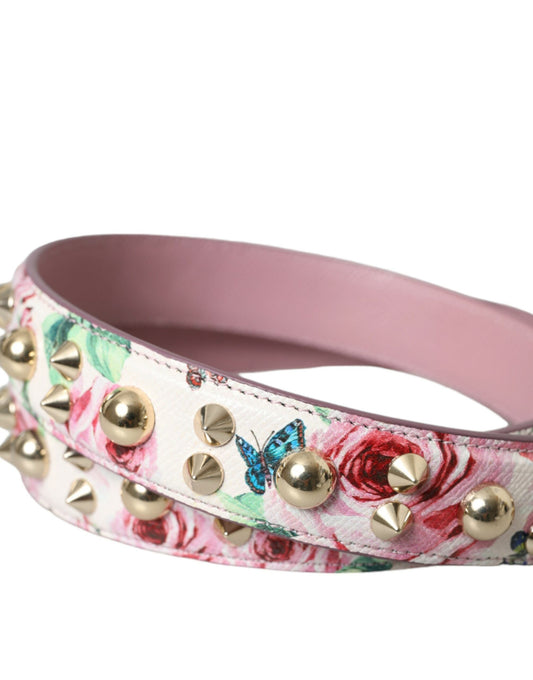 Correa de hombro con accesorio floral rosa para bolso