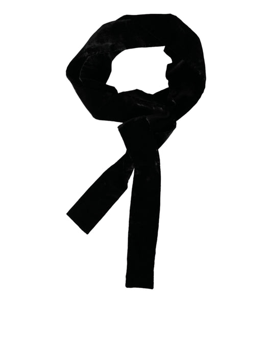 Ceinture large en viscose noire pour femme