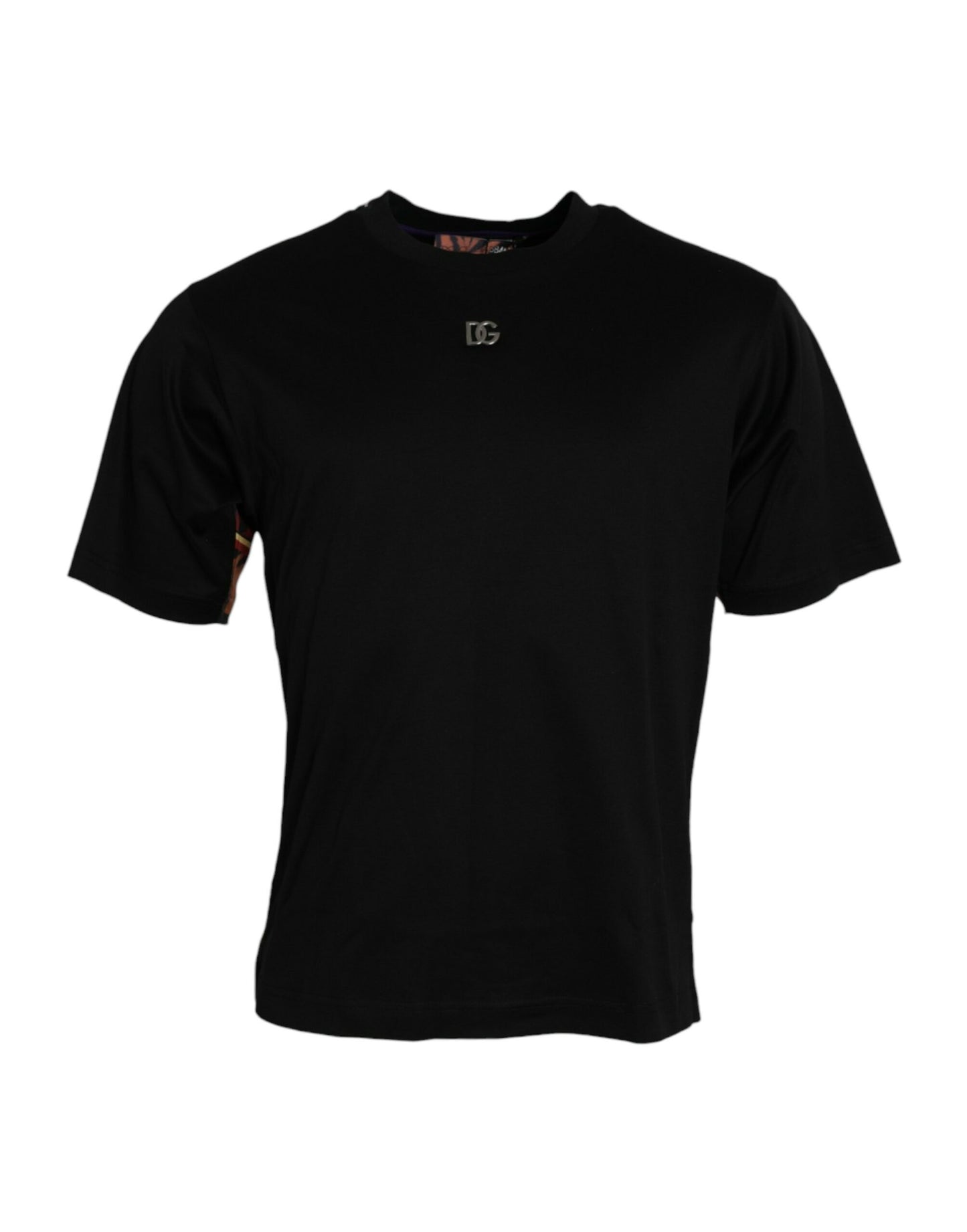 T-shirt à manches courtes en coton imprimé tigre multicolore