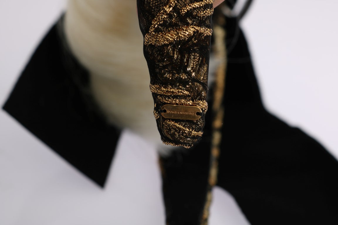 Diadema de cristal blanco y negro