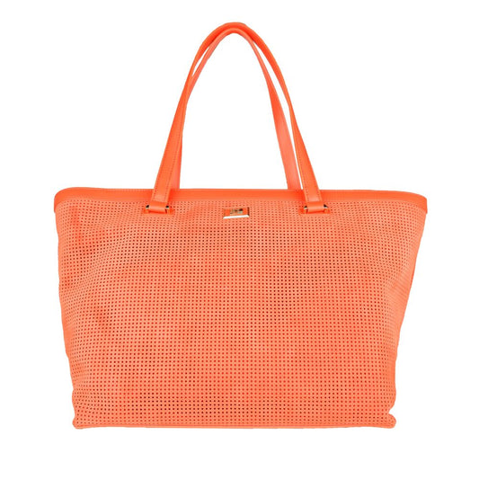 Sac à main femme en cuir de veau orange