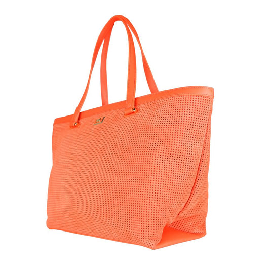 Sac à main femme en cuir de veau orange