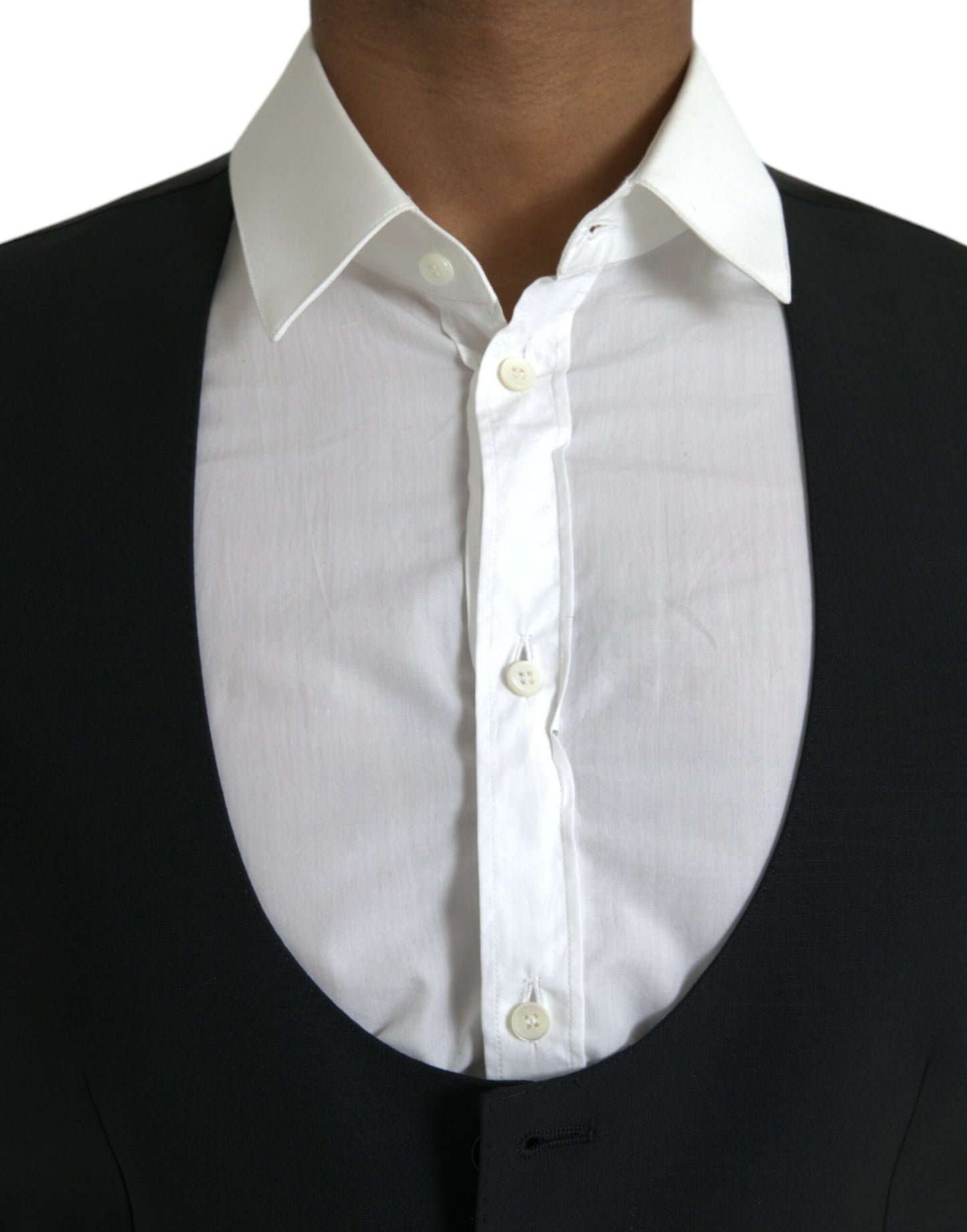 Chaleco formal de lana negro