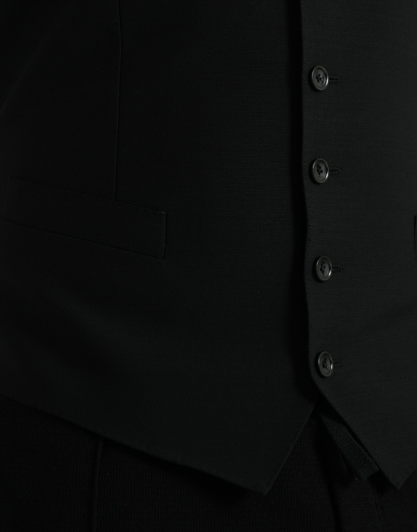 Chaleco formal de lana negro