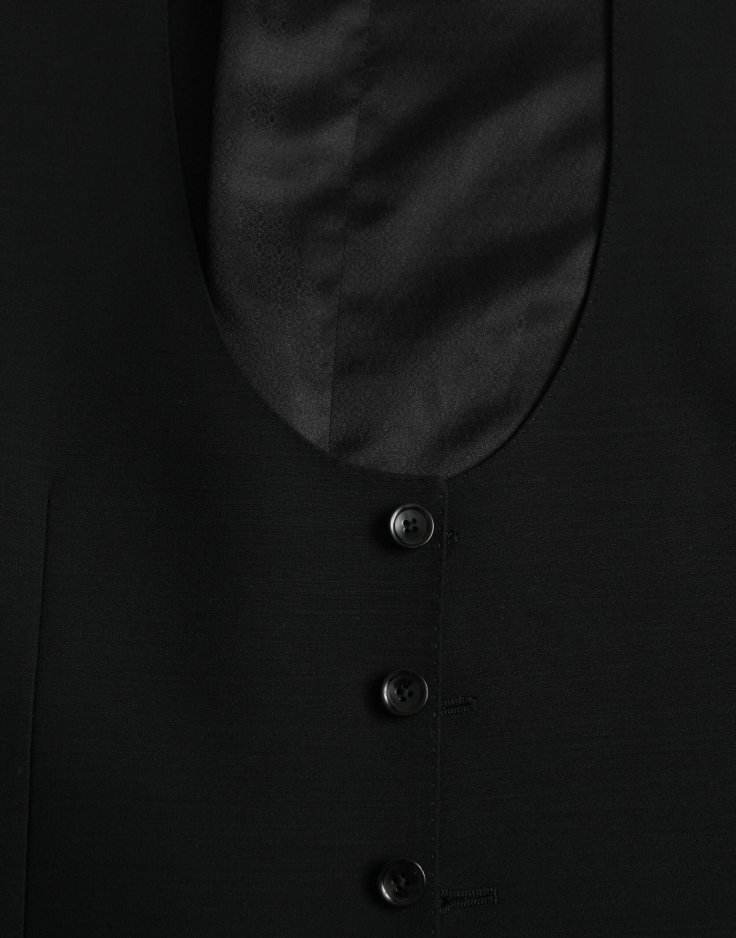 Chaleco formal de lana negro