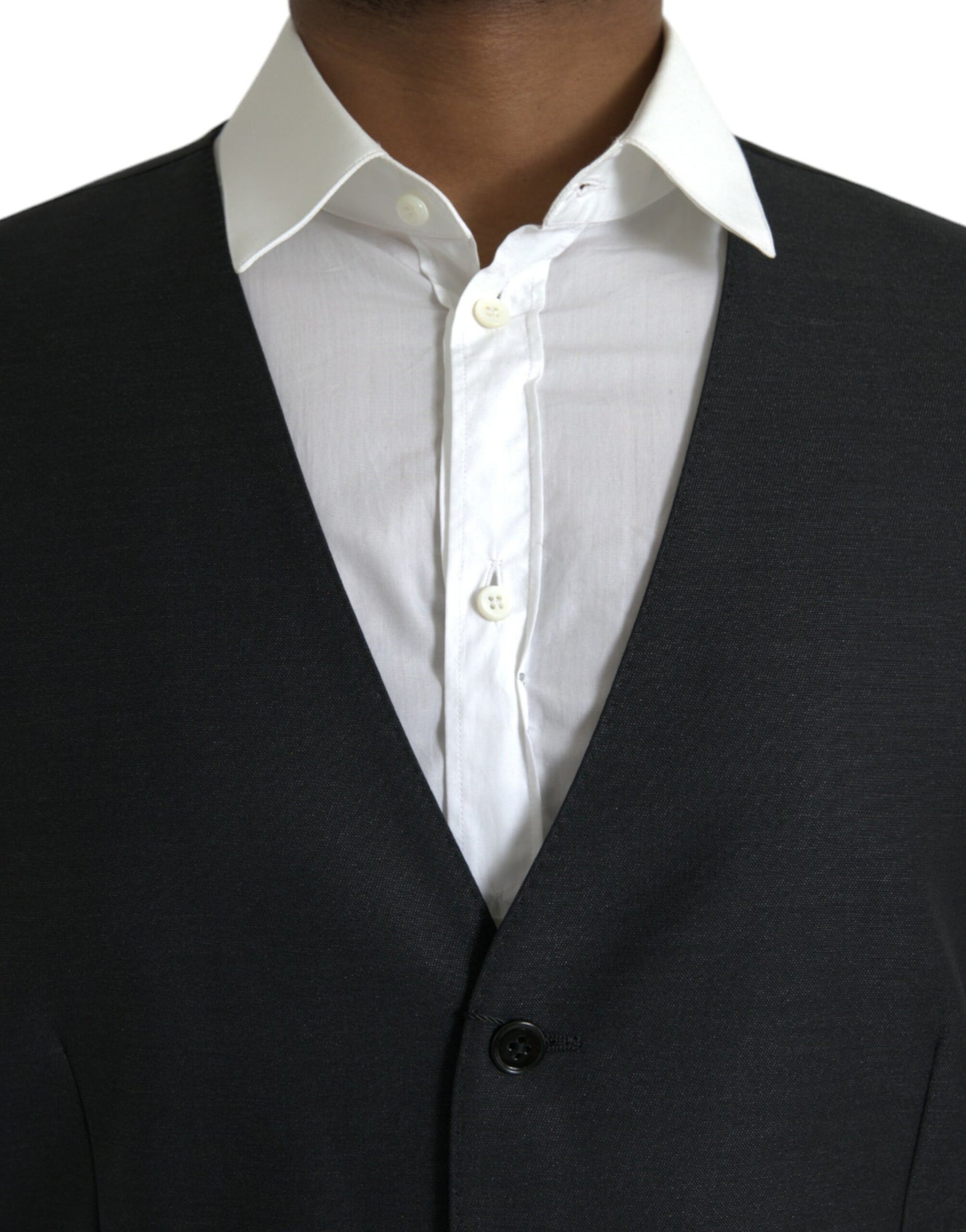 Chaleco formal de lana negro