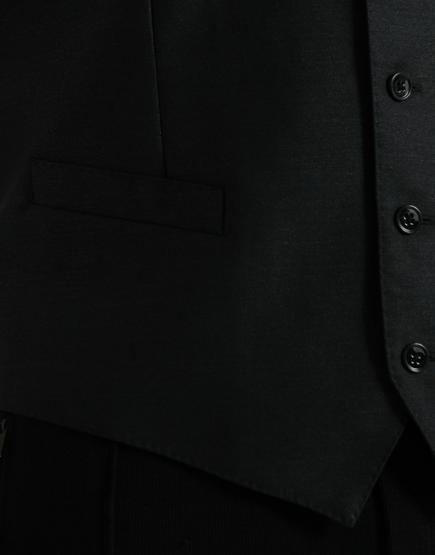 Chaleco formal de lana negro