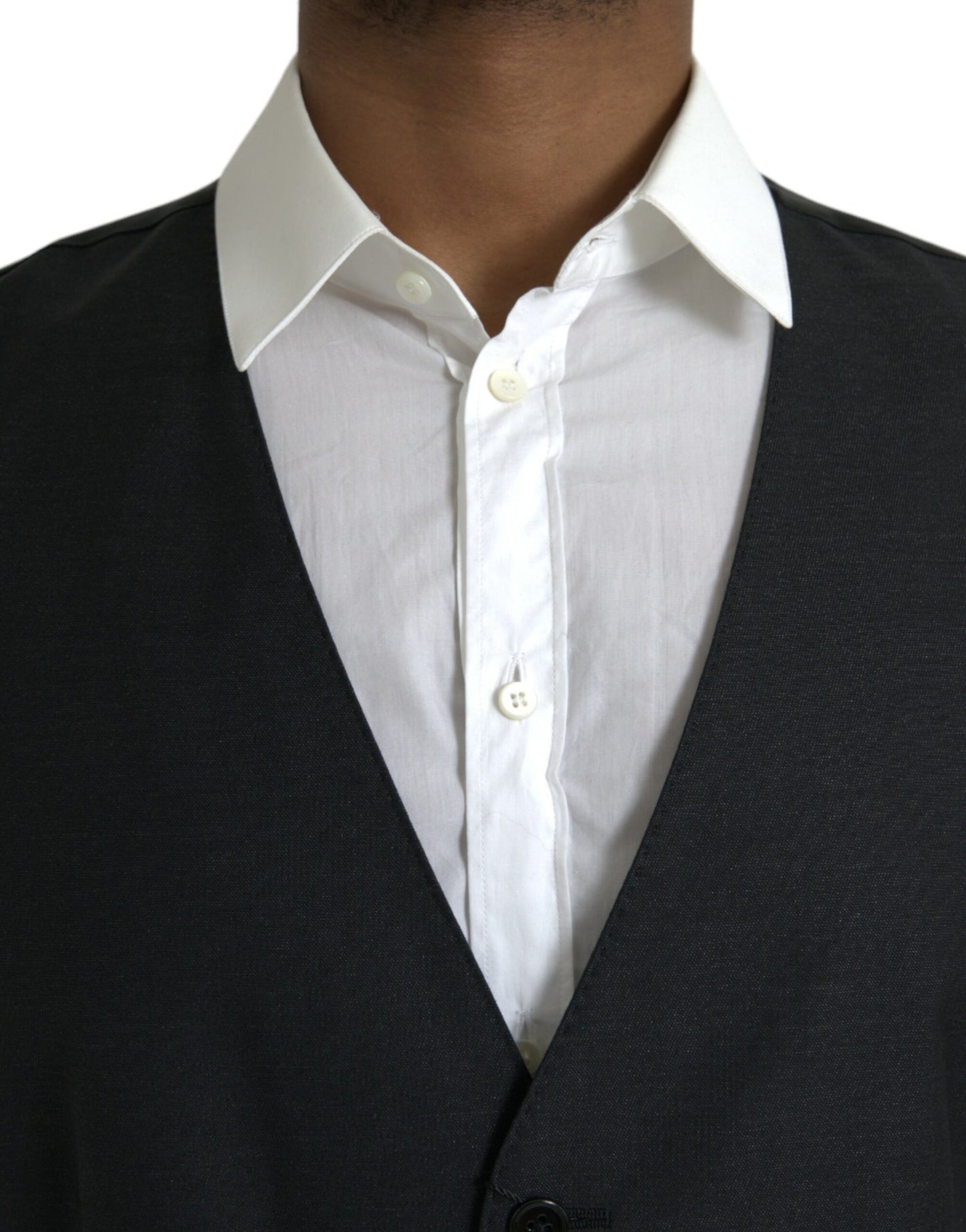 Chaleco formal de lana negro