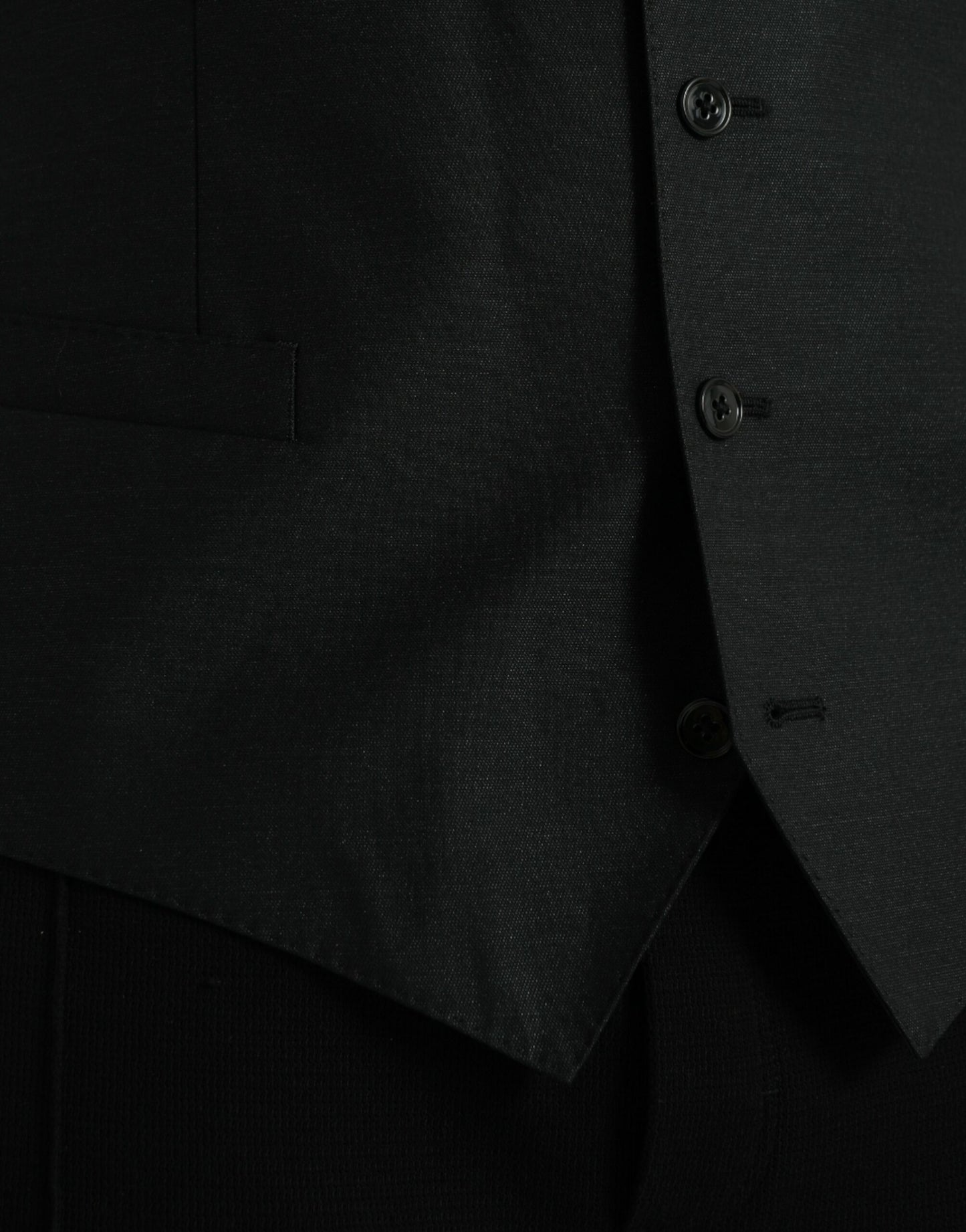 Chaleco formal de lana negro