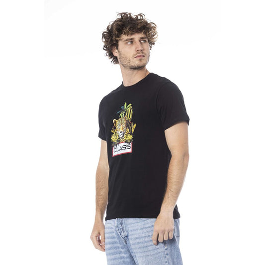 Camiseta negra de algodón para hombre